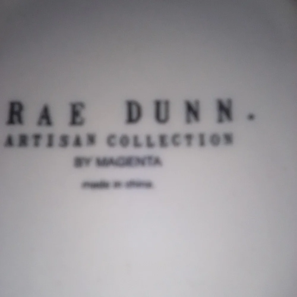 RAE DUNN Ceramic Storage Holder with 'FACE' Text